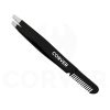 2 In 1 Slant Tweezers with Comb Eyebrows Tweezer BBT006