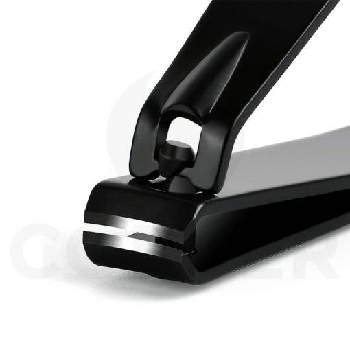 Black Stainless Steel Fingernails Clippers with Leather Case BNC056