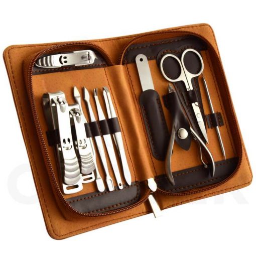 Professional Nail Tools Manicure & Pedicure Set 11PCS with PU Case BMS008