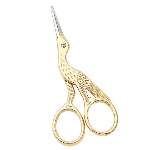 Small Crane Embroidery Scissors with Gold AEB011