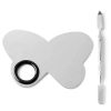 Stainless Steel Cosmetic Makeup Palette and Spatula Butterfly BCP001