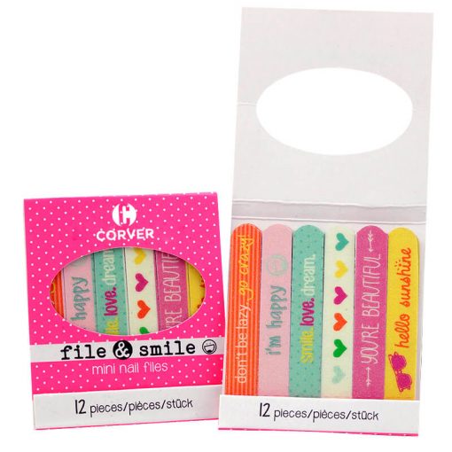 Wooden Mini Nail File 12pcs Set BEB008